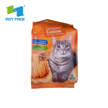 sacchetto di imballaggio per alimenti per animali domestici congelato con rinforzo laterale in foglio di alluminio di plastica