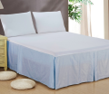 Classic Hotel Plain Cotton Pleated Bed Skirt