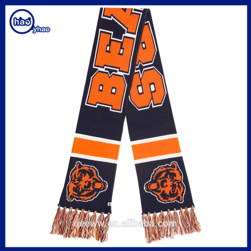 YH factory custom design hot style football scarf fan scarf fashion world cup soccer scarf