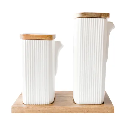 Factory wholesale household ceramic Pots Vinegar Pot Seasoning Oil Bottle