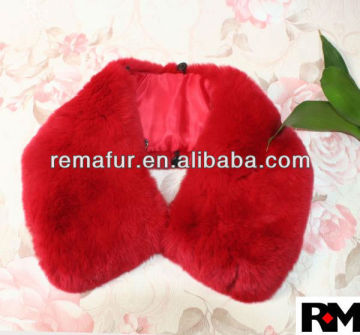 2014 Fashion dyed real rex rabbit fur collar real fur collar wholesale