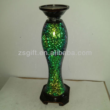 amazing polyresin candle holder with mosaic christmas decorations