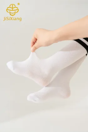 Girls' White Long Knee Over Sports Socks