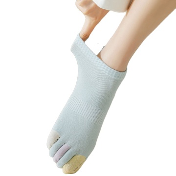 Xiangyi Trendy Summer Colorful Ankle Running Crew Cotton Split Toe Socks for Women