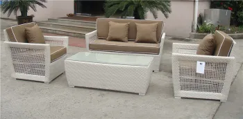 Cube Weaved Alunminum Rattan Wicker Sofa Set Outdoor Furniture
