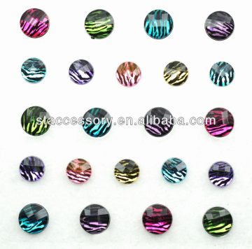 3,75 "x3.938" adesivo de pedra acrílica Bright Zebra-LG DIY Decoração de decoração