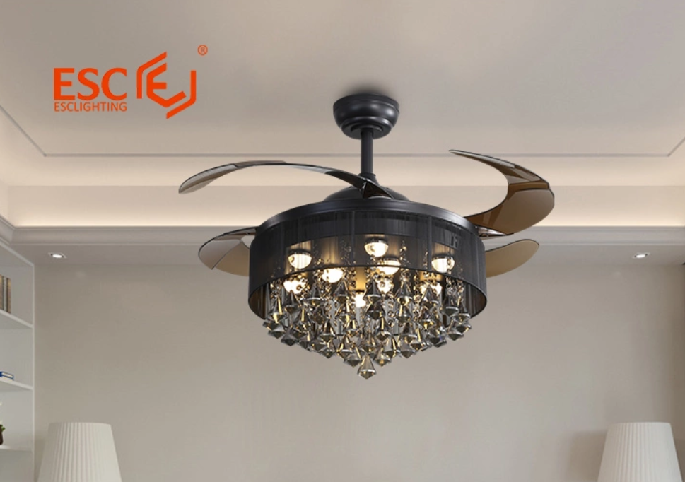 Simple And Elegant Retractable Ceiling Fan