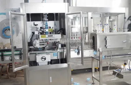 automatic sauce bottle label sleeve labeling machine