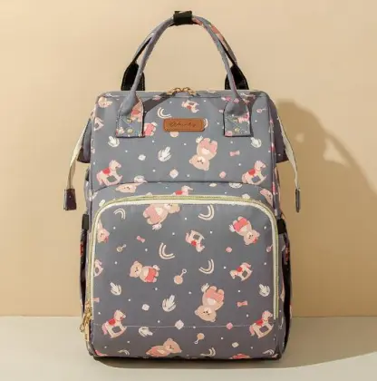 Playful Print Mommy Backpack Functional Diaper Bag