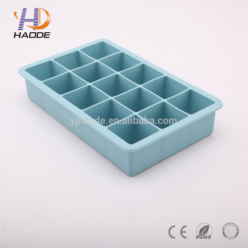 square shaped Food grade silicone ice cube tray FDA and LFGB standard