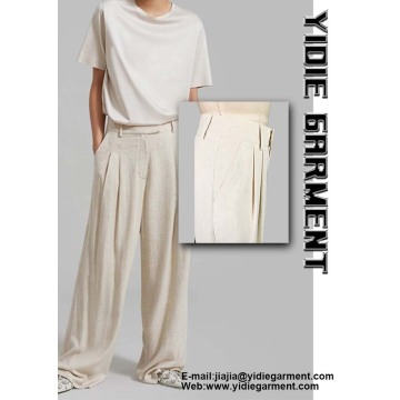 Baggy High Waisted Pleated Wide Leg Trousers