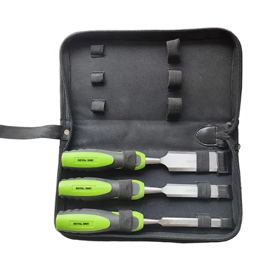Royal Sino Hot Sale 4Pc Wood Chisel Set With Zipper Bag
