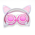 casque d&#39;oreille de chat mignon rougeoyant rechargeable