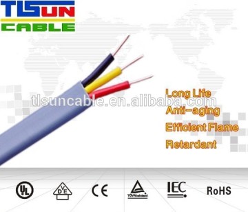 2/3 core H05VVH2-R PVC Insulation earth flat electrical cable