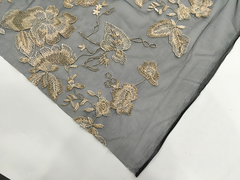 Korea Tulle Embroidery Fabric