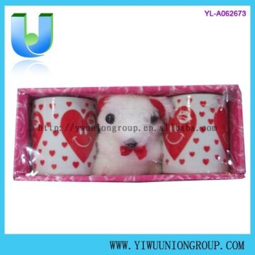 Ceramic Valentine Gift Mug With Toy