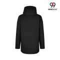 Parka com capuz impermeável com isolamento de comprimento médio para homens