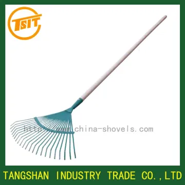 wooden handle garden grass leaf stick rake