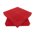 6/12Pcs 300x300x50mm Studio Acoustic Foam Grid Pattern Soundproofing Protective Sponge Sound-Absorb Foam Sealing Panel Red