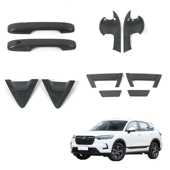 OEM ABS Carbon Fiber Exterior Trim Parts for 2022 Honda HR-V Chrome Handle Door Bowl Trim Cover