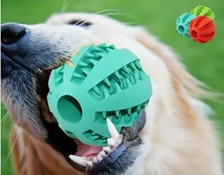 Wholesale 70mm Durable Moving Rubber ball with teeth dog toy