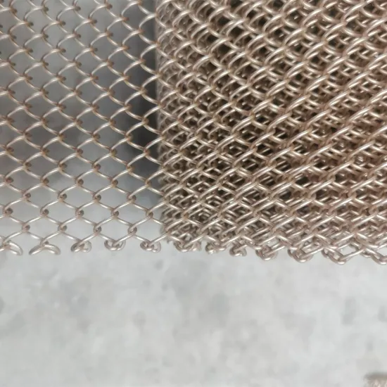 Gold Paint Spraying Chain Link Decorative Mesh
