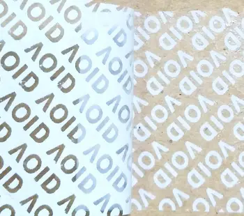 blue security void sticker system of all transfer