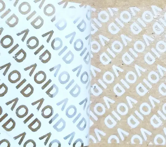 blue security void sticker system of all transfer