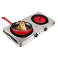 Infrared Burner Cooktop Buffet Range in Sleek Steel