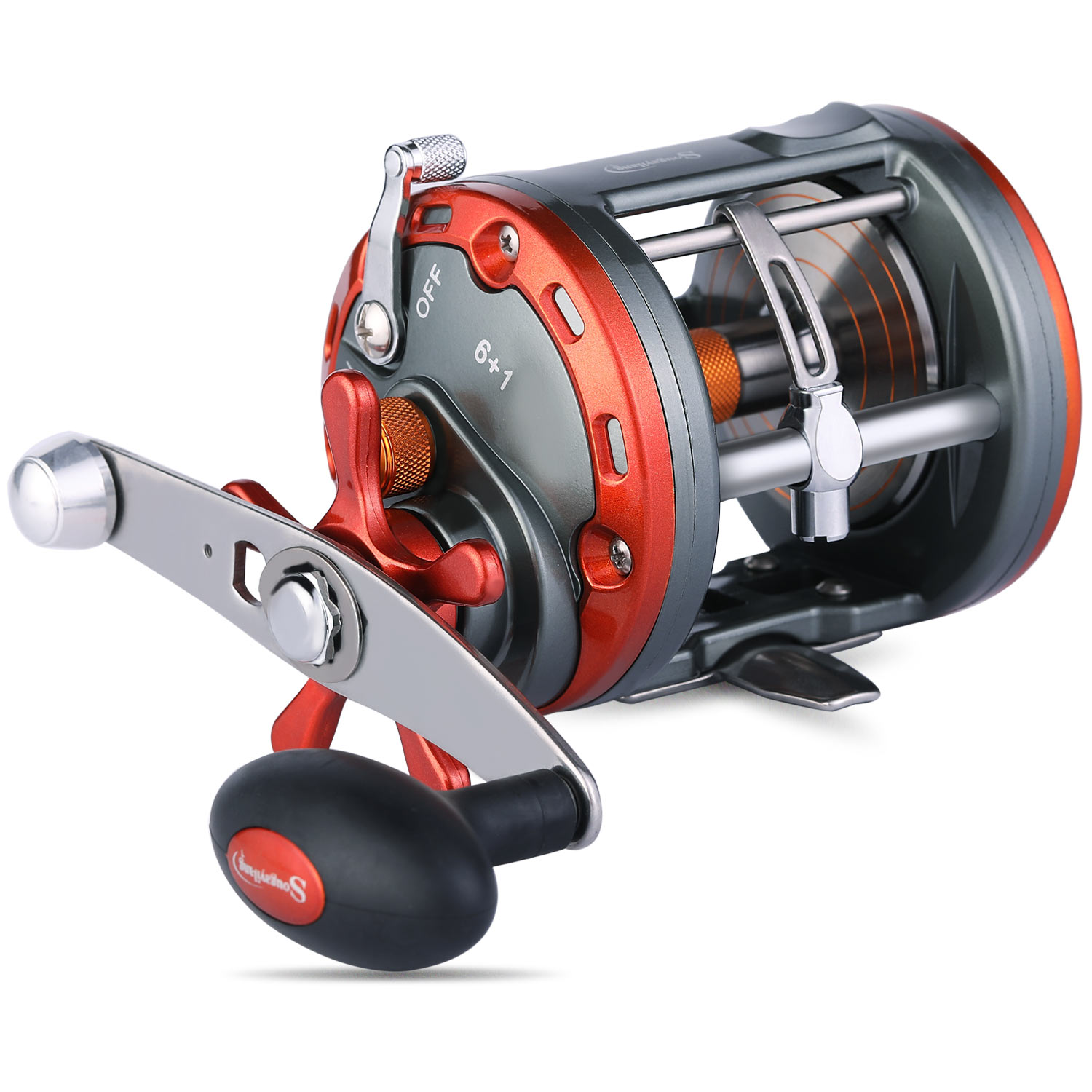 Sougayilang Line Counter Trolling Reel Graphite Body Fishing Reel