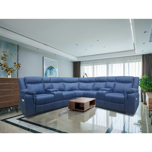 Living Room Large Leather Electric Corner Recliner Sofa