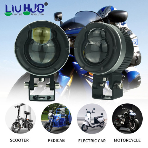 White And Yellow Dual Color Motorcycle Spotlight