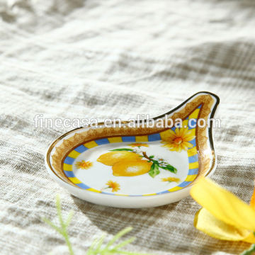 Elegant Fine New Bone China Tea Bag Saucer of Lemon Fragrance