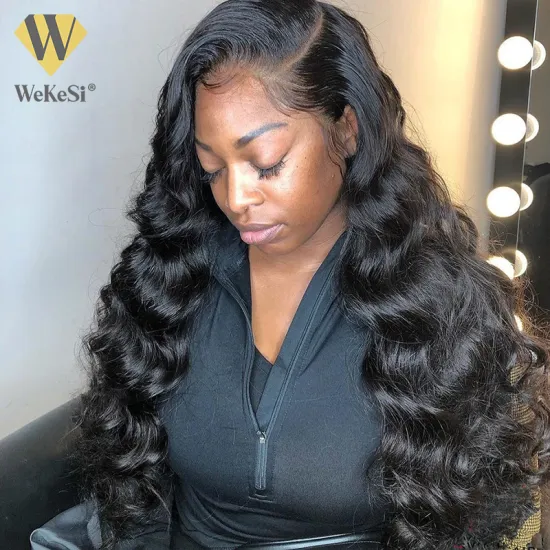 Cuticle Aligned Virgin Indian Hair Raw Unprocessed Lace Frontal Wig Loose Deep Wave For Black Women Human Hair Lace Front Wigs