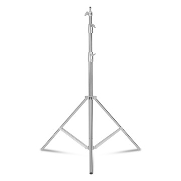 Support de lampe en acier inoxydable de 2,8 m pour l'éclairage de la caméra en studio et externe