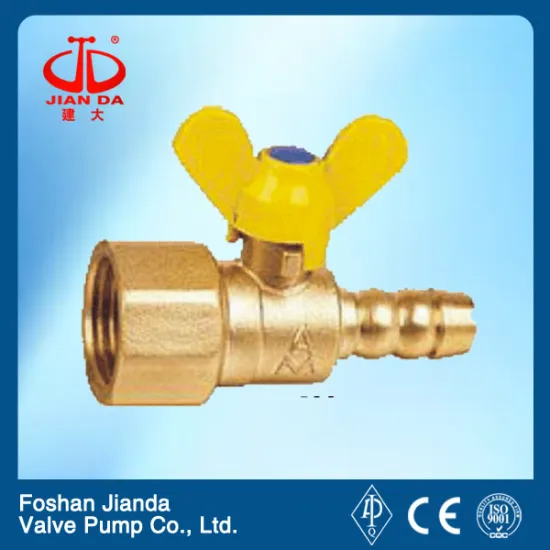 brass butterfly handle gas ball valve