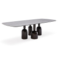 Mesa de jantar retangular de mármore exclusivo de qualidade moderna