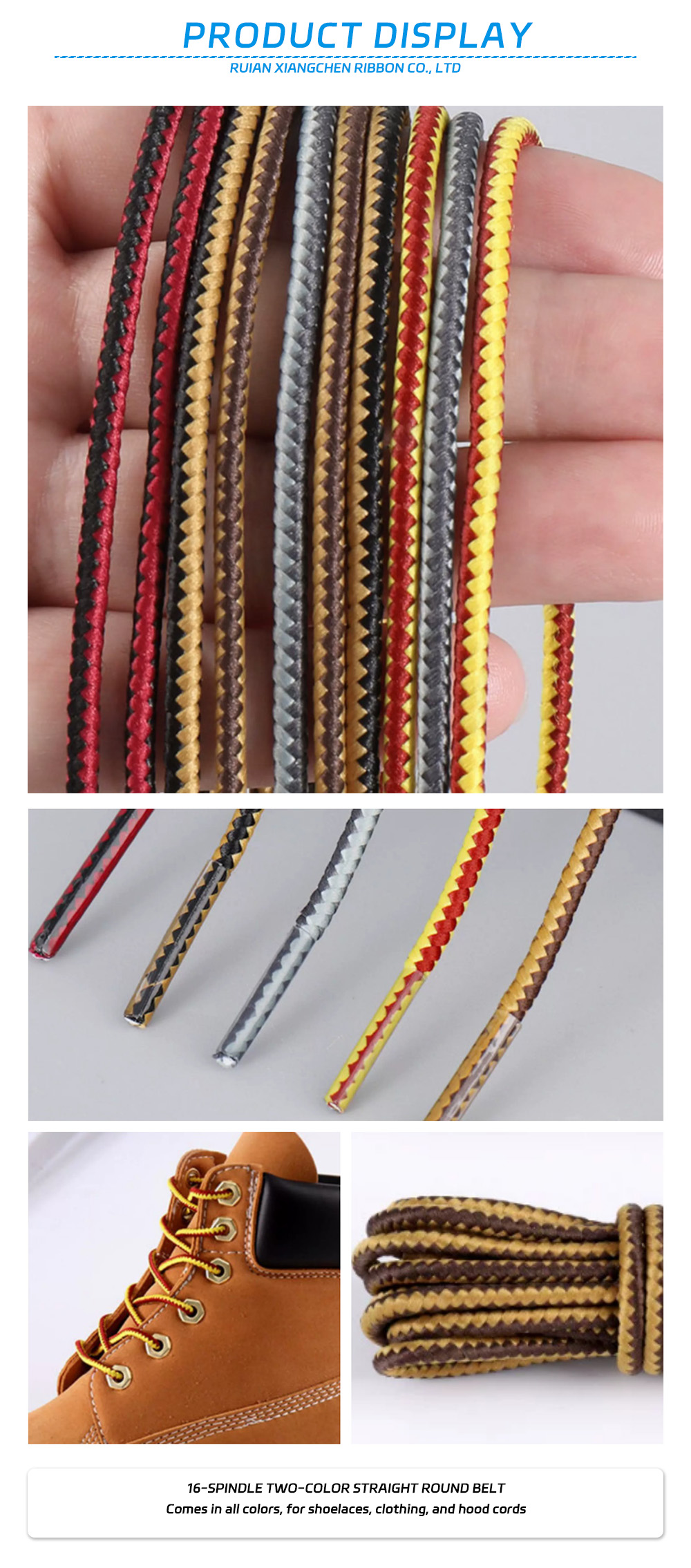 7-16-spindle two-color straight round belt x