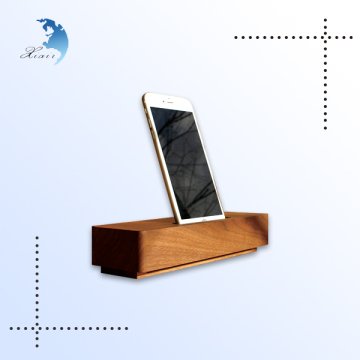 High quality wholesale prinitng logo Wooden lazy mobile holder