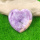 Lepidolite Handmade Craved 40MM Love Heart Thumb Worry Stone for Anxiety Stress Relief Meditation