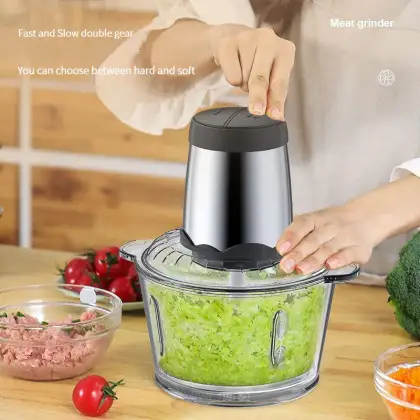 300W Electric Meat Grinder & Chopper - 3L Household Meat Mincer