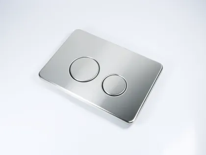 Matte Silver Bathroom Wall-Mount Toilet Flush Plate