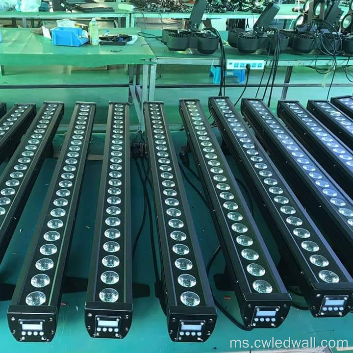 24pcs 4in1 LED dinding mencuci bar pencahayaan luaran