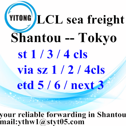 Wereldwijde zee lading vracht doorsturen naar Tokio