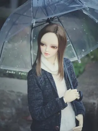 BJD Clear Vinyl Umbrella For SD/70cm Jointed Doll