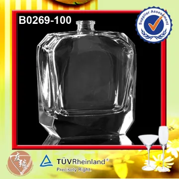 Antique Glass Perfume Bottles 100ML Glass Rectangle Perfume Bottle