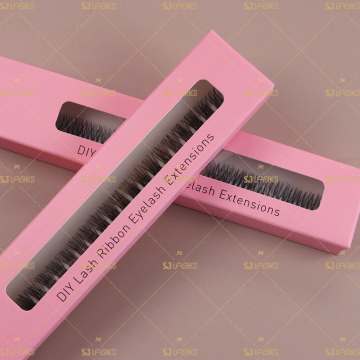 DIY Eyelash Extensions Logo Design: Custom Pink Packaging