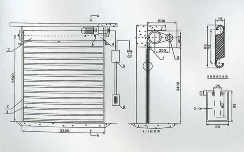 PU Foam Aluminiumlegierung starr schnell Garagentor