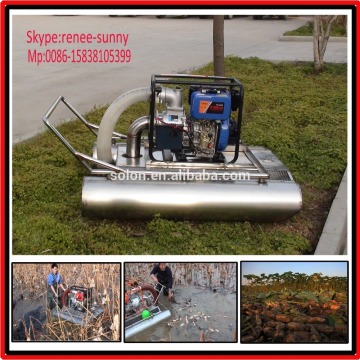 Diesel engine lotus root digger machine/lotus root harvester made in China