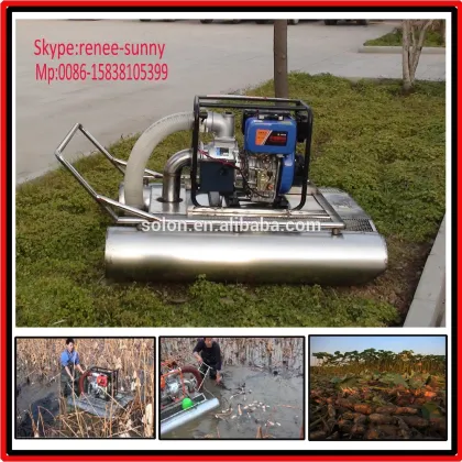 Diesel engine lotus root digger machine/lotus root harvester made in China